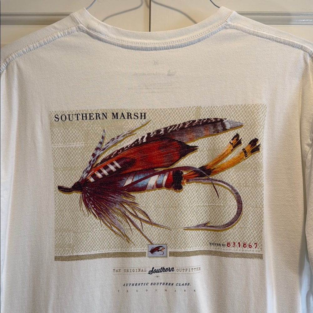 Men’s Southern Marsh White Short- Sleeve Graphic Tee Size XL